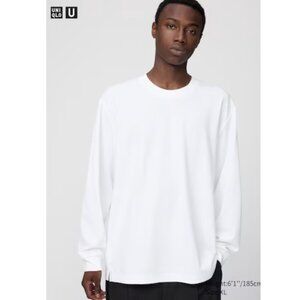 Uniqlo AIRism Cotton Blend Crew Neck Long Sleeve Tee T-Shirt M